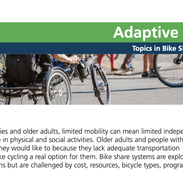 Breaking Barriers to Bike Share Briefs: An Inside Look