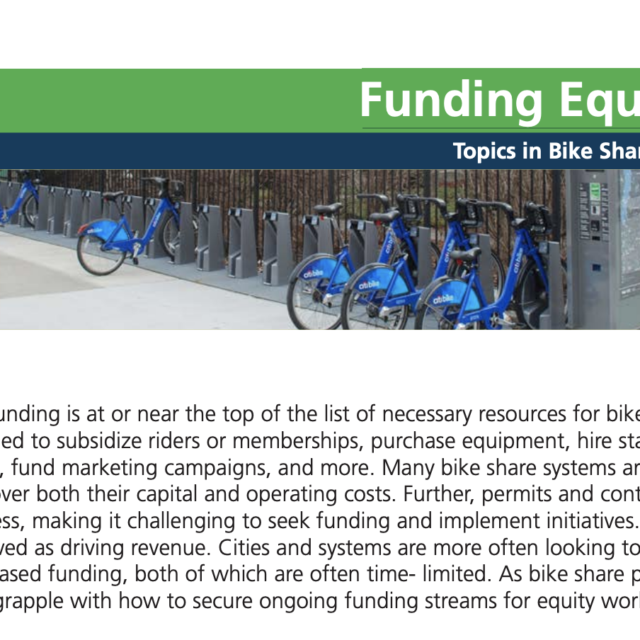 TREC x PSU: Breaking Barriers to Bike Share Briefs 